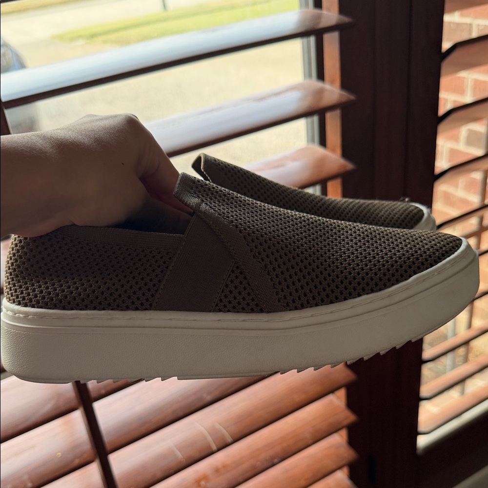 Eileen Fisher Brown Slip-On Sneakers